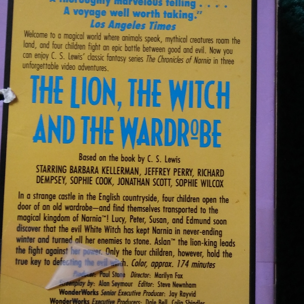 Video:  The Lion, The Witch and The Wardrobe.